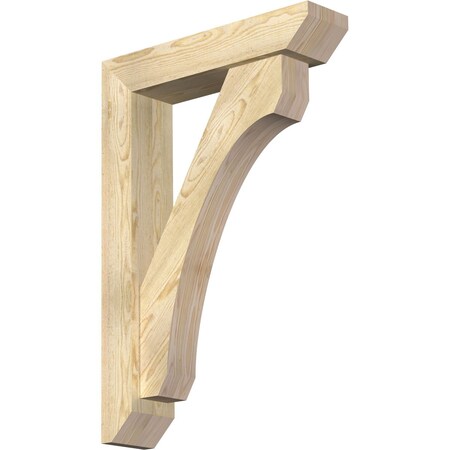 Ekena Millwork Legacy Slat Rough Sawn Bracket w/ Offset Brace, Douglas Fir, 6"W x 26"D x 38"H BKT0604X26X38LEC06RDF